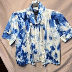 Simply Vera Vera Wang Blue and White Button Down Shirt